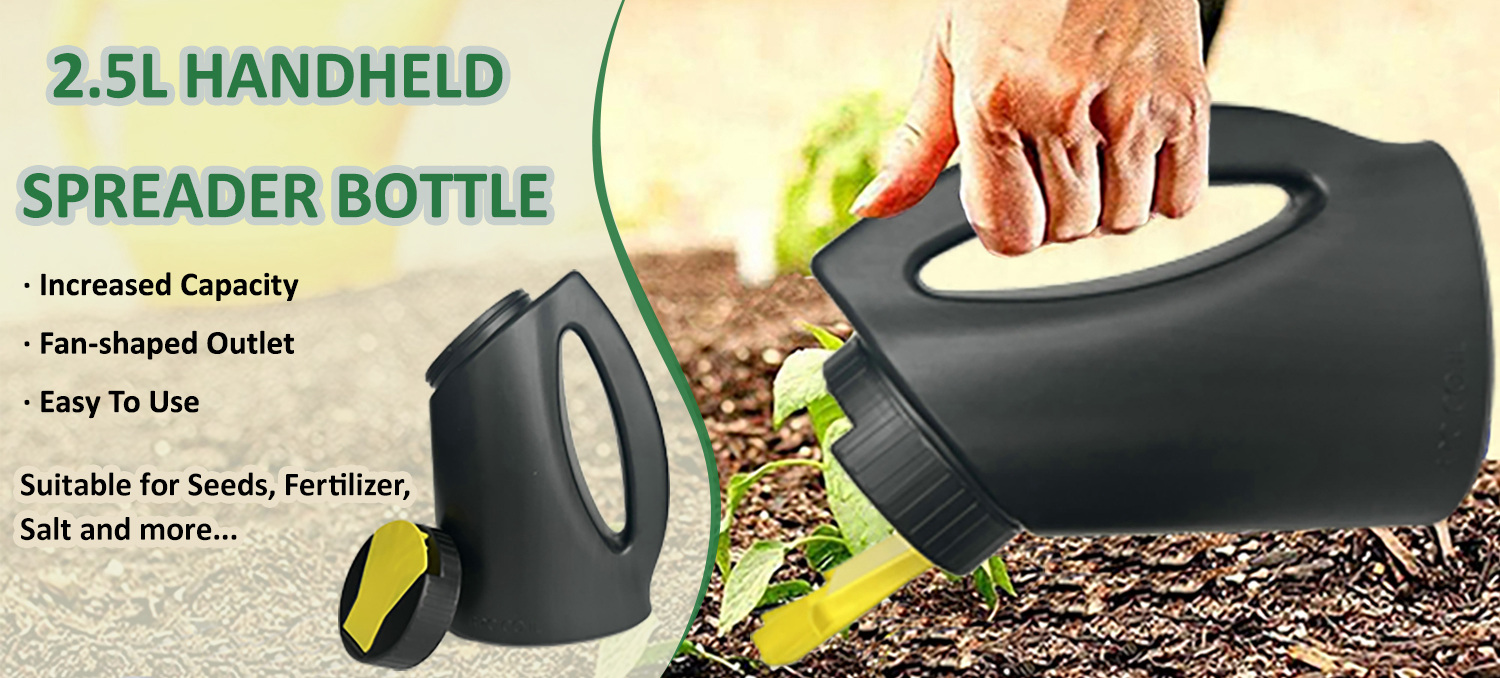 3-Liter-Handstreuflasche, manueller Streuer für Grassamen, Dünger und Eissand