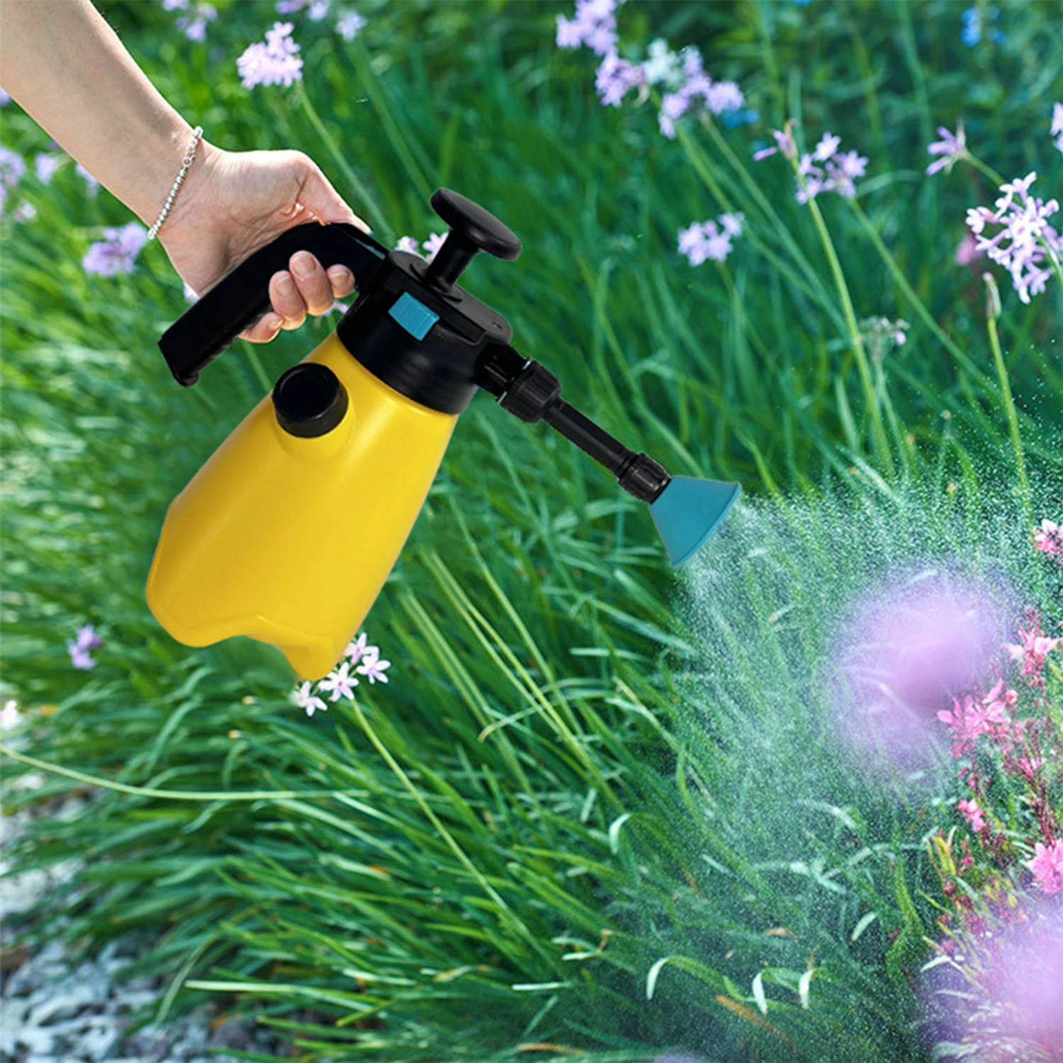 1,5-l-Schaumspr&uuml;her Handschaum-Pumpspr&uuml;her f&uuml;r Autowaschanlagen, Druckspr&uuml;her mit 2 D&uuml;sen f&uuml;r die Bew&auml;sserung zu Hause
