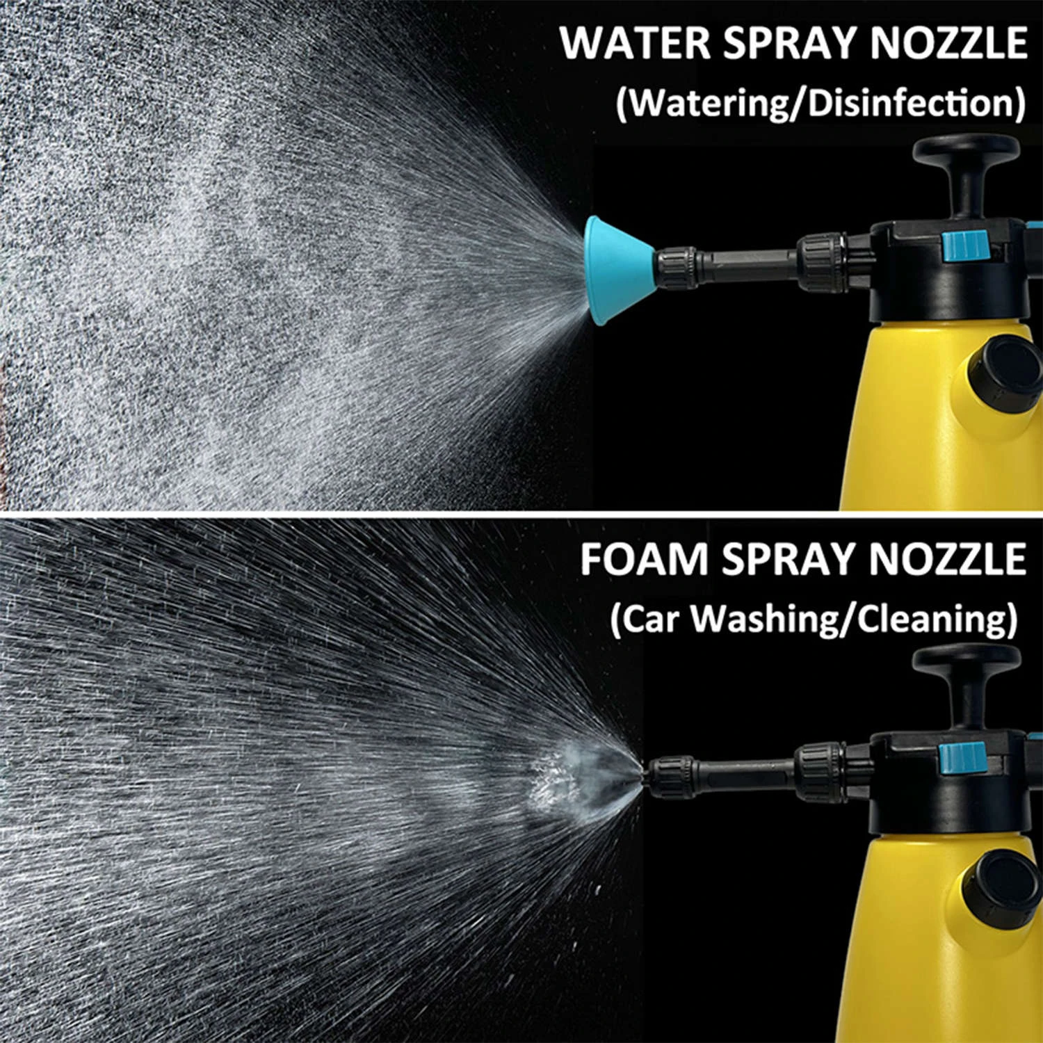 1,5-l-Schaumspr&uuml;her Handschaum-Pumpspr&uuml;her f&uuml;r Autowaschanlagen, Druckspr&uuml;her mit 2 D&uuml;sen f&uuml;r die Bew&auml;sserung zu Hause