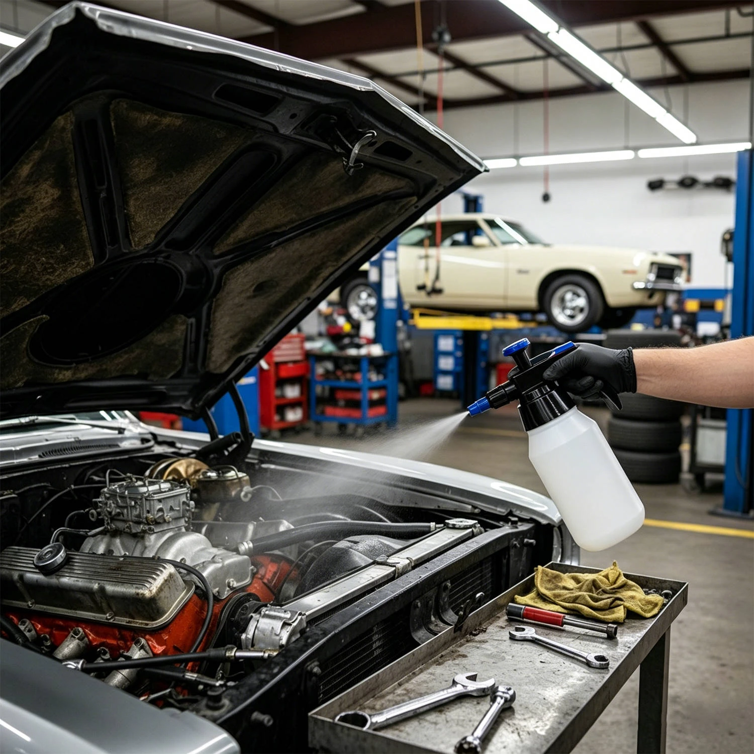 1L Hochleistungs-L&ouml;sungsmittel-Druckspr&uuml;her mit verstellbarer D&uuml;se f&uuml;r die industrielle Wartung der Autopflege (blau)