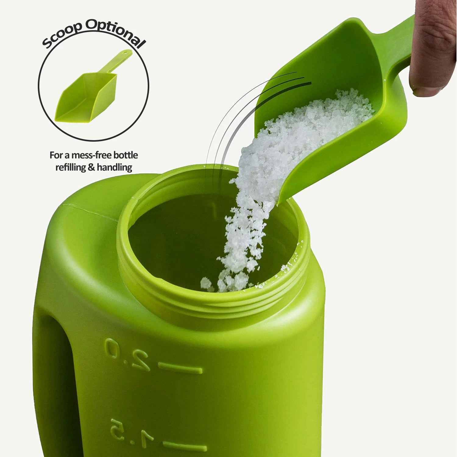 2-Liter-Handstreuflasche mit verstellbaren &Ouml;ffnungsgr&ouml;&szlig;en f&uuml;r Rasensamen, Eis, Salz, Unkraut und Futterstreuer