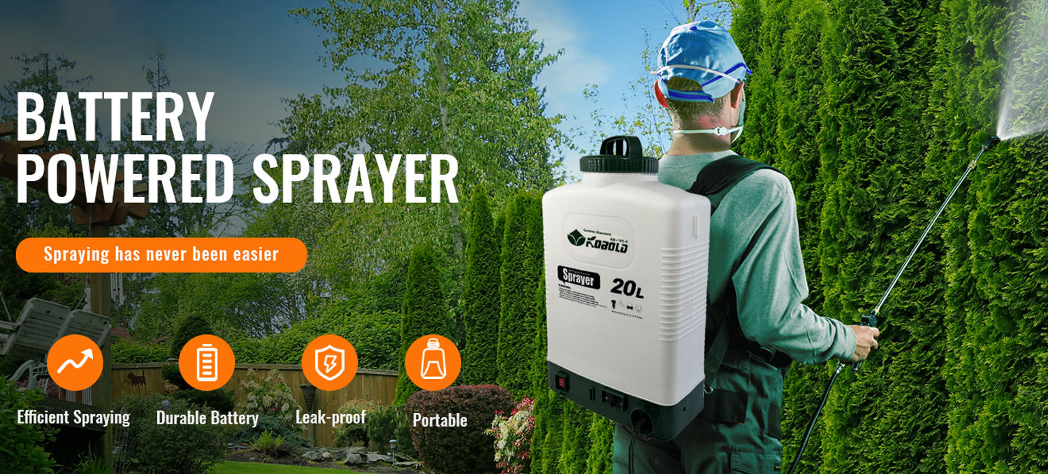 Kobold 20L elektrischer Rucksacksprüher, wiederaufladbarer, batteriebetriebener Sprüher für die Desinfektion von Landwirtschaft, Rasen und Garten