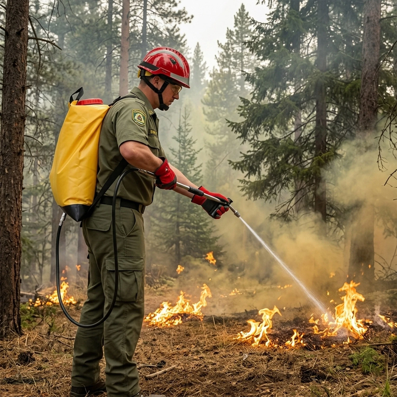 20-Liter-Feuerl&ouml;schtasche mit gepolsterten Tr&auml;gern zur Bek&auml;mpfung von Waldbr&auml;nden und Waldbr&auml;nden