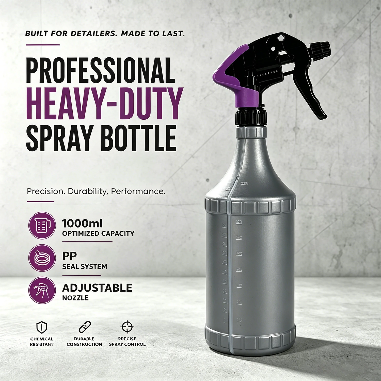 Professioneller Triggerspr&uuml;her, robuste Spr&uuml;hflasche f&uuml;r die Fahrzeugaufbereitung (1000 ml)